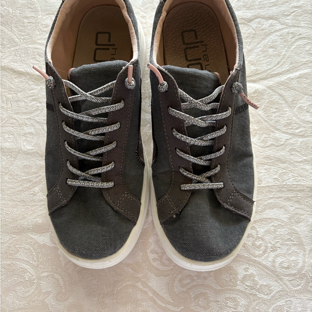 Hey Dude Charcoal Canvas Sneakers